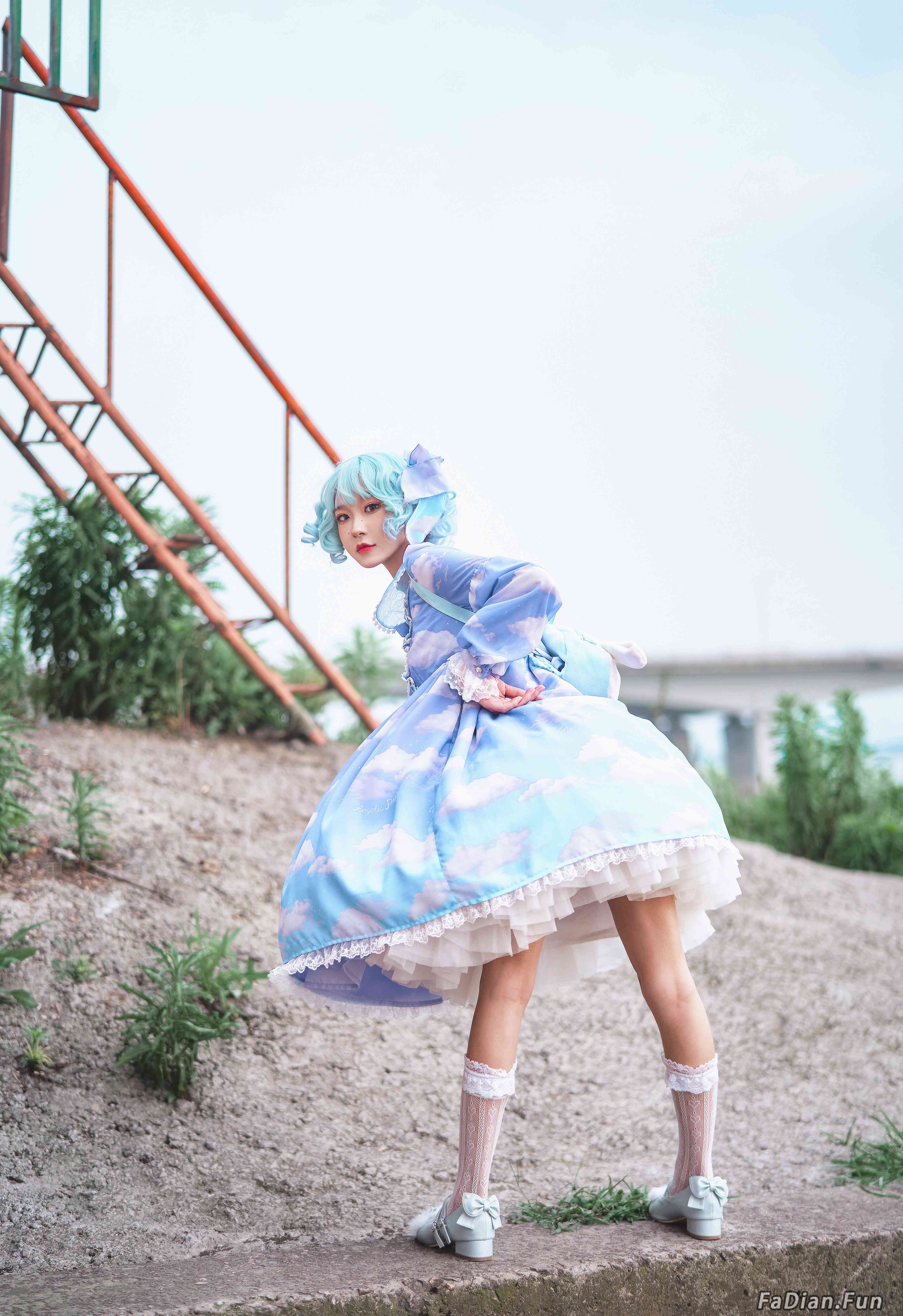 阿包也是兔娘 lolita蓝裙[9P-144MB]